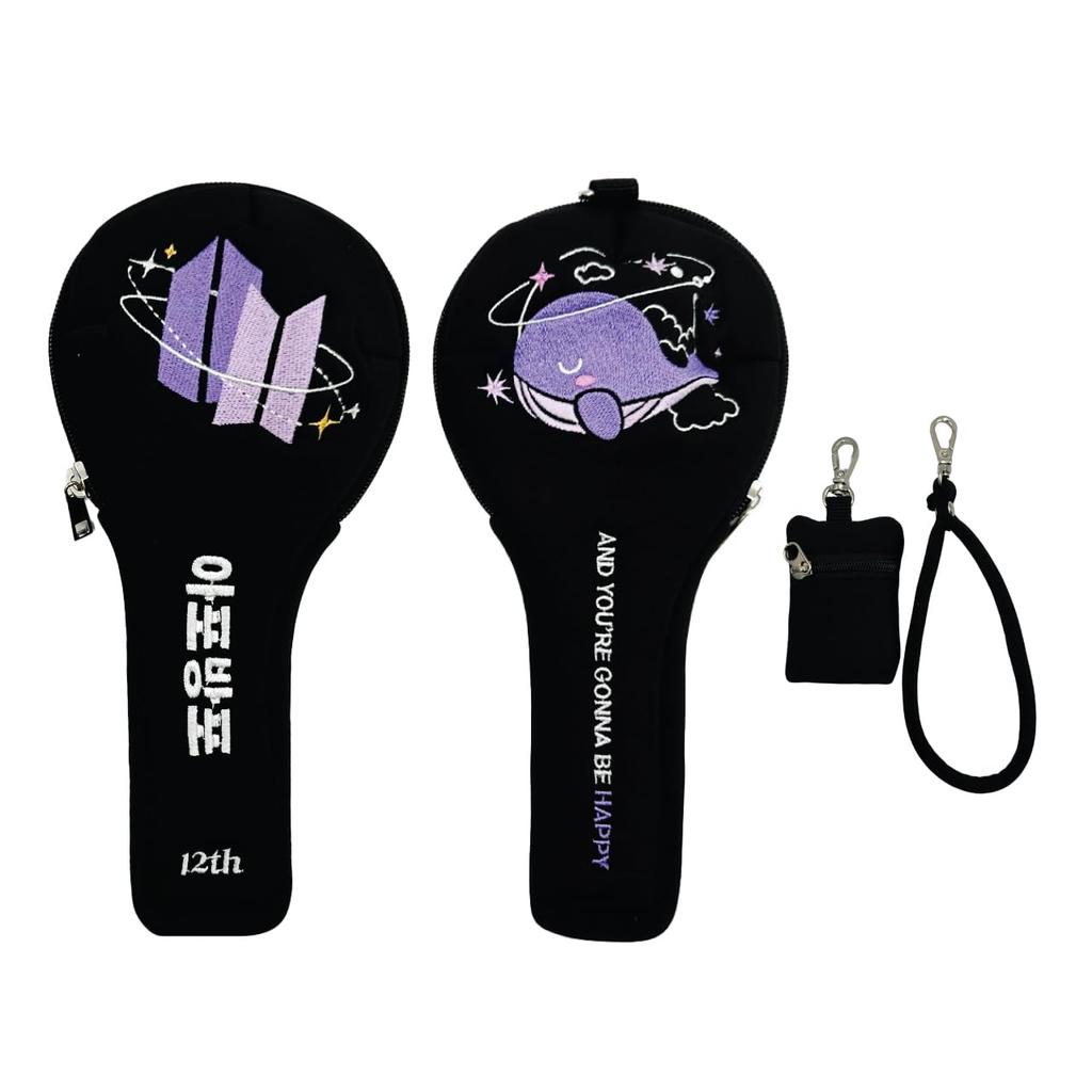 Bangtan Boys Penlight Pouch Penlight Case ver.4 Compatible with Strap and Battery Pouch, Cushioned Material Penlight Storage Case (12th Anniversary)