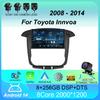 Android 14 Car Radio Wireless Carplay Auto For Toyota Innvoa 2008 - 2014 Navigation GPS Screen 4G+WIFI BT Head Unit No 2din DVD