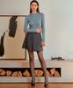 LETTRE DE LE TOILE Maude Wool Box Pleats Skirt (Beige)