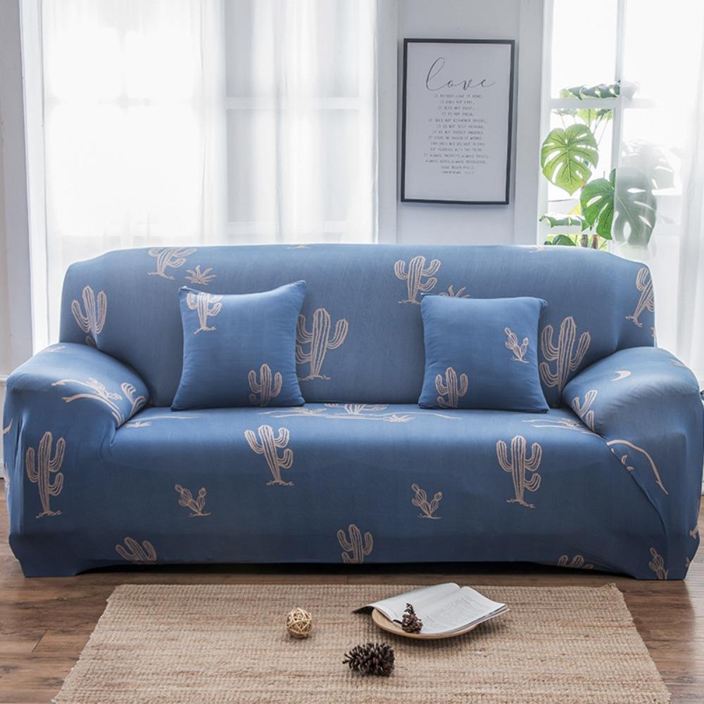Stretchable Printed Sofa Cover Full Elastic Slipcover 4 Seasons Soft Fabric Protector