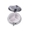Metal Pill Capsule Box Circular Storage Container Medicine Cases for Travel Floral Print with Mirror Drug Dispenser