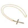 Unisex Temperament Cross Pendant Necklace Jewelry Rood Sweater Alloy Chain Easy MatchingGold