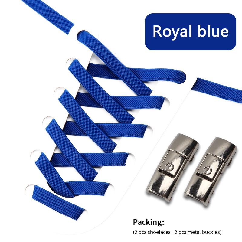 New No Tie Shoe Laces Press Lock Shoelaces Without Ties Elastic Laces Sneaker Kids Adult 8MM Widened Flat Shoelace for Shoes