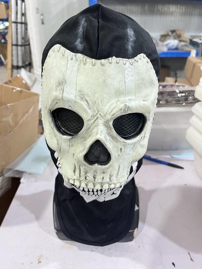 Skull Ghost Latex Mask Headgear - Call of Duty MWII Cosplay