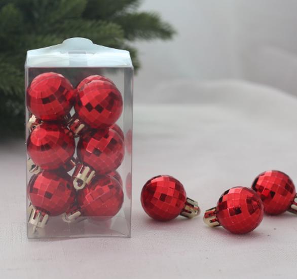 3-10CM Red Pearlescent Christmas Ornaments for Visual Merchandising - Available In 6CM, 8CM, 10CM Sizes