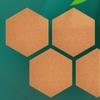 5PCS Cork Notice Board Self Adhesive Hexagon Cork Board for Photo Wall Decorations DIY Office Bulletin Board Corkboard