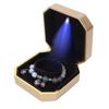 LED Bracelet Storage Box Portable Elegant Jewelry Bracelet Display Case Organizer for Wedding