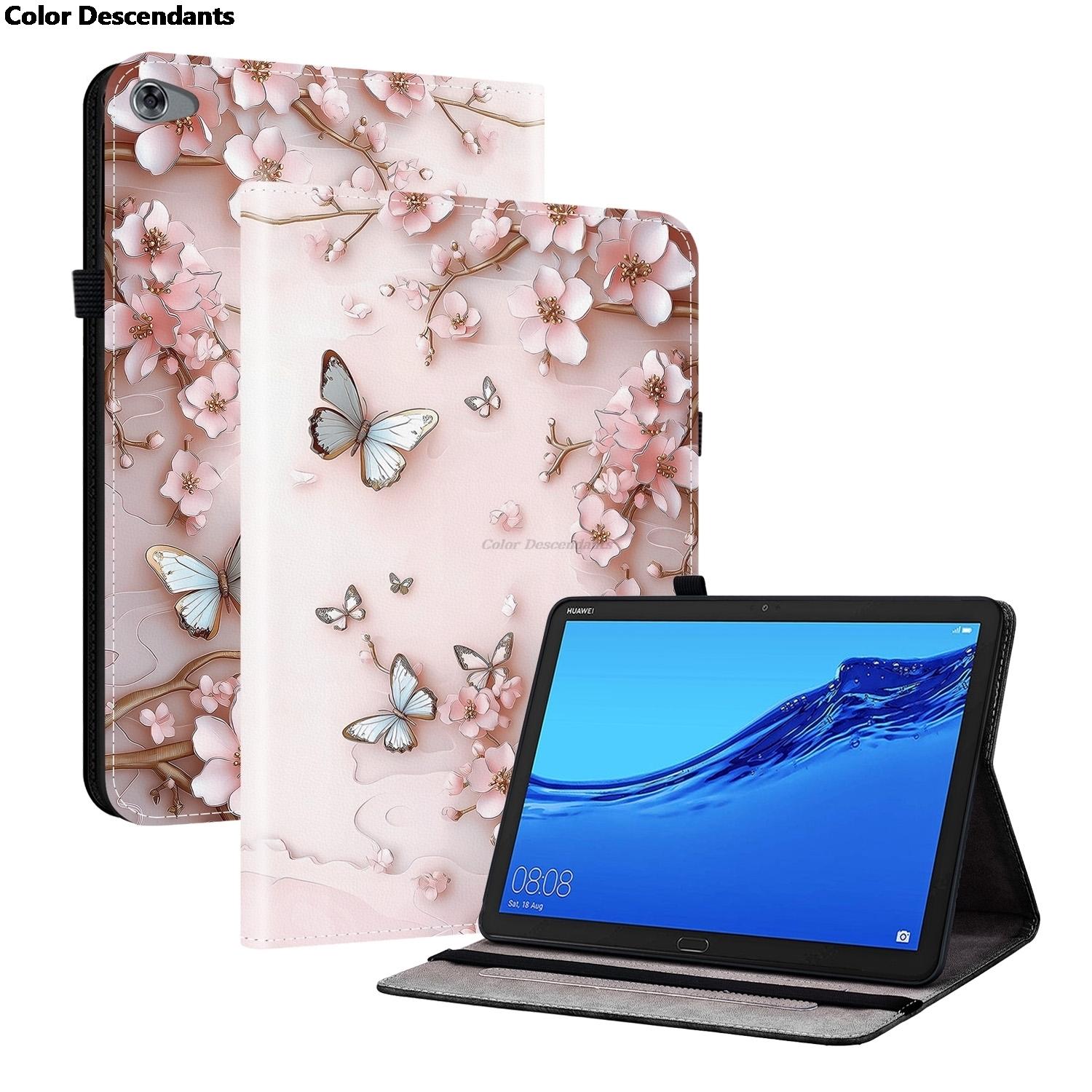 

Painted Flip Leather Tablet Case For Huawei MediaPad M5 lite 10 compatible Shockproof Protect Cover For Huawei MediaPadC5 10.1 MediaPad M5 lite 10