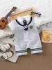 Stylish Summer Romper for Baby Boys: Little Gentleman Crawling Suit for Newborns