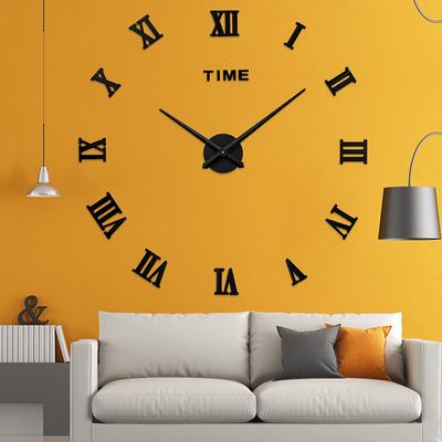 Popular Three-dimensional Roman Numeral Wall Clock Creative Living Room Bedroom Clock Modern Wall Sticker Wall Clock Clock