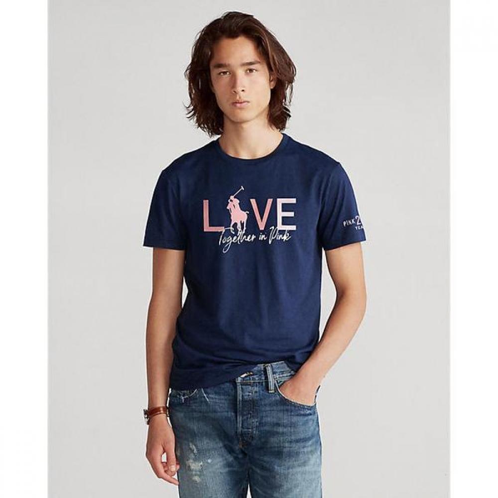 Polo Ralph Lauren Men S Pink Pony cuSTom Slim FiT T ShirT mnpoTSh1n820637410 M