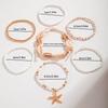 7 Pcs/Set Bohemian Beaded Braided Starfish Rice Beads High-value Creative Bracelet
