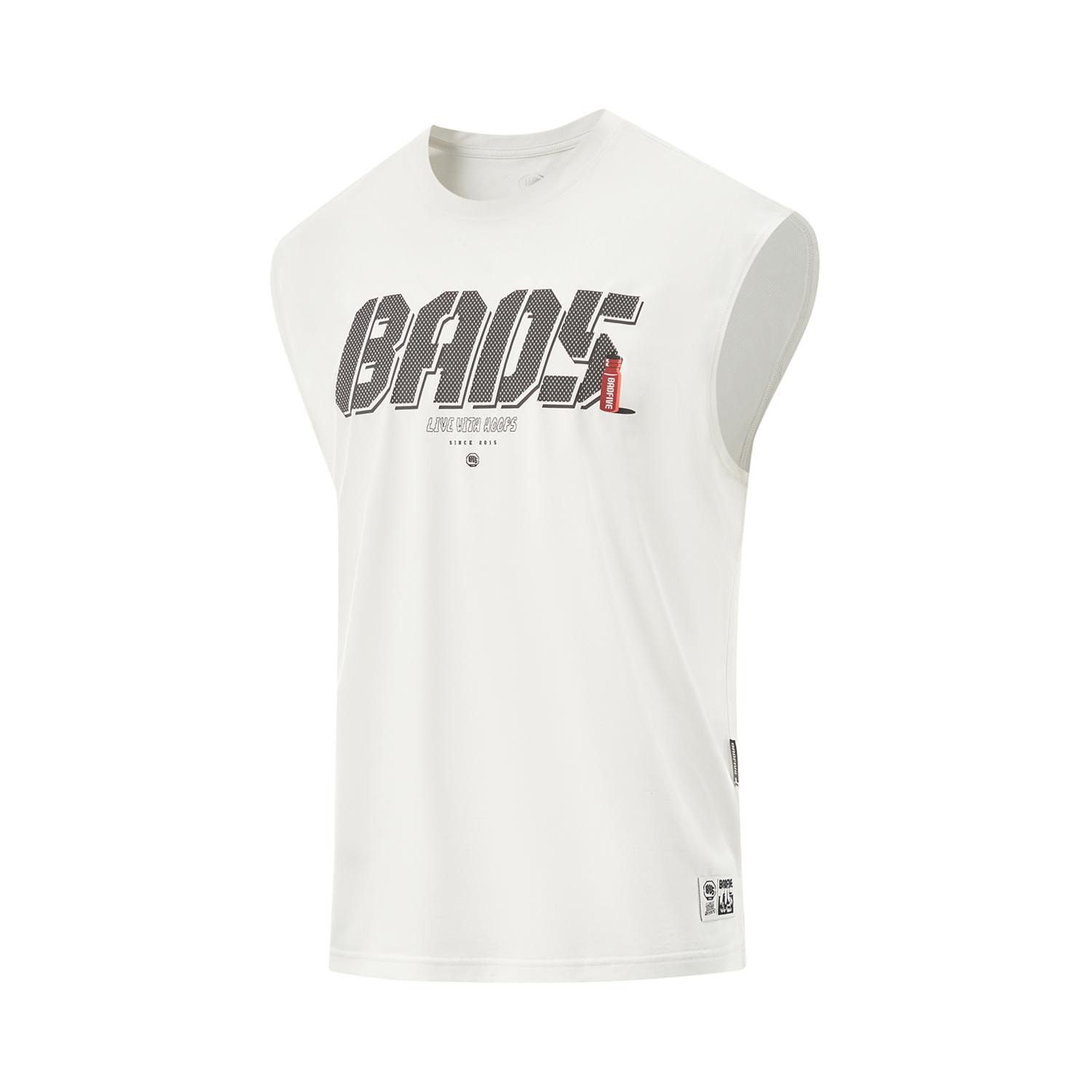 

Li-Ning Basketball Series Letter Round Neck Breathable Versatile Sleeveless Vest Men Tops Off-White AVSV011-1 M