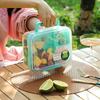 Portable Double Layer Bento Box With Dividers For Office Lunches And Picnics