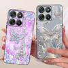 Etui do Motorola Moto G17 Power G15 Power MotoG15 Miękki Czarny Silikonowy Pokrowiec Malowanie Kwiatowe Motyl Smok Kot Funda
