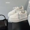 Thick-soled heightening versatile casual board shoes 2025 new summer popular women's lightweight soft-soled white shoes are not tired