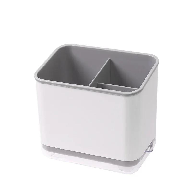 

1pc Double Layer Detachable Chopsticks Cage Multifunctional Spoon Fork Storage Holder Cutlery Organizer Kitchen Accessories серый