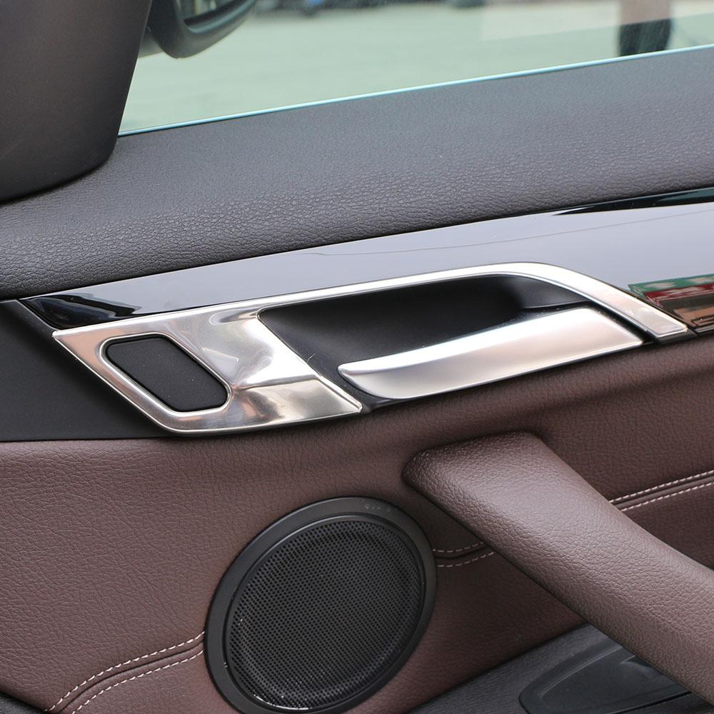 For BMW X1 F48 2016 2017 2018 2019 2020 2026 Inner Door Handle Frmae Cover 4Pcs Decoration Sticker Interior Trim Accessories