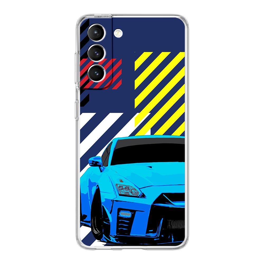 Custodia per Telefono Auto Sportiva JDM Tipo Aereo per Samsung Galaxy S22 S21 S20 FE Ultra 5G S10 S10E S9 S8 Plus Note 10 20 Cover Trasparente