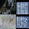 3D Silicone Bow Flower Nail Carving Mold Butterfly Rose Floral Design Transparent Template Diy Nail Art Decoration Manicure Tool