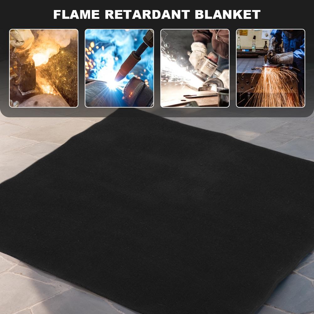 51*52cm Brandskyddande Svetsfilt Upp till 1800°F Flamskyddande Tyg Lödning Värmeskyddsmatta för Svetsning Grillar Rökare och Spis