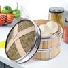 1Set Bamboo Steamer Basket 10 Inch Multi-Layer Food Steamer for Dumplings Buns Dim Sum Rice Vegetables Eggs Corn Potatoes Steam