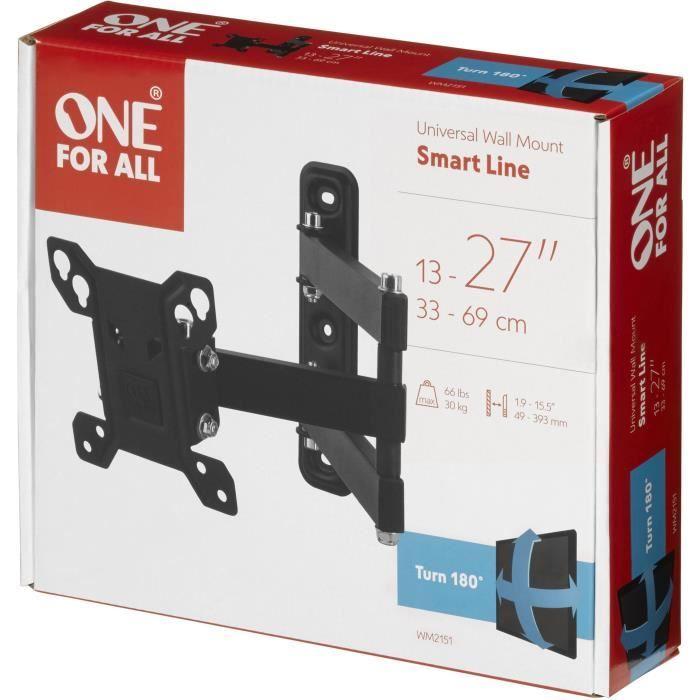 One for all wm2151 support mural inclinable et orientable à 180° pour tv de 33 à 69cm (13-27")
