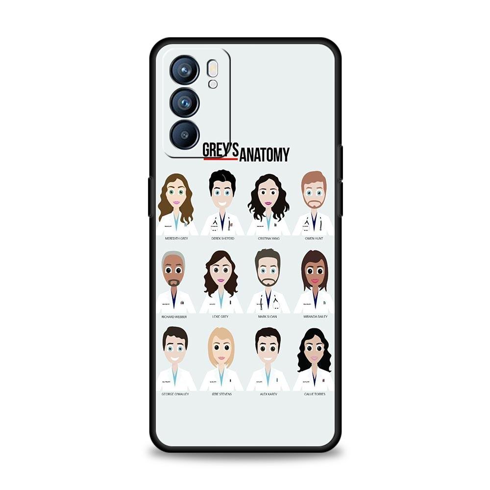 Greys Anatomy Phone Case For Oppo Reno 13 12 11 10 7 F Find X5 X6 A98 A80 A79 A78 A57 A54 A31 A17 Pro 5G Soft TPU Cover Fundas