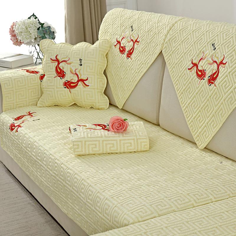 Pernă de bumbac pentru canapea chinezească, universală pentru toate anotimpurile, antiderapantă, de înaltă calitate, pentru canapea din lemn masiv, simplă, modernă, husă din pânză, husă