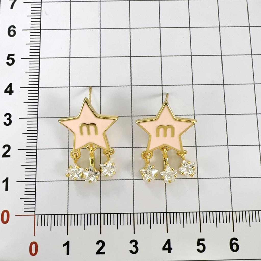 Elegant Star-Shaped Zircon Pendant Stud Earrings for Women