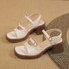 Women Sandals 2025 New Plus Size Fashion Casual Open Toe Shoes for Women High Heels Strange Style Solid Color Designer Sandals