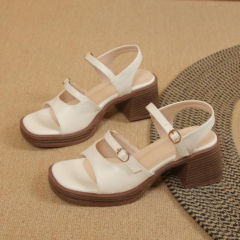 Women Sandals 2025 New Plus Size Fashion Casual Open Toe Shoes for Women High Heels Strange Style Solid Color Designer Sandals