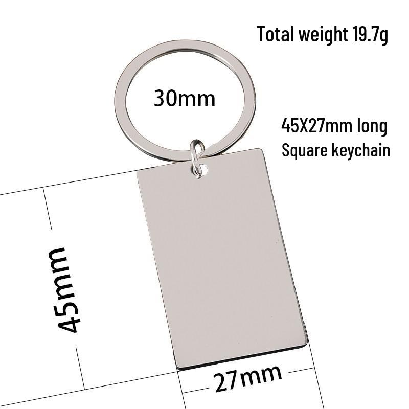 Custom Stainless Steel Holiday Pendant Keychain with Laser Engraving