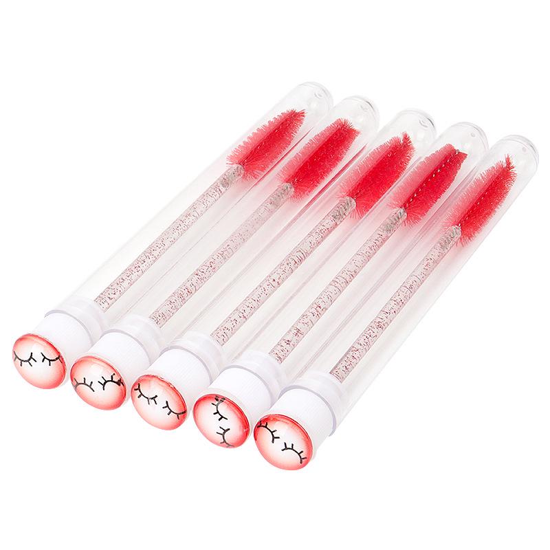 

Прозрачные кисти для наращивания ресниц с бриллиантами и многоцветной упаковкой