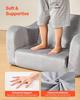 2-in-1 Kids Sofa, Foldable Toddler Soft Couch with Armrests, Made of 28D Sponge & Short Pile, Convertible Toddler Chair To Lounger, Kid Couch Fold Out