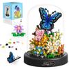 Flower Bouquet Building Kit for Adults, 530 PCS Animals Flowers Botanical Collection Mini Building Blocks Set, Valentine's Day