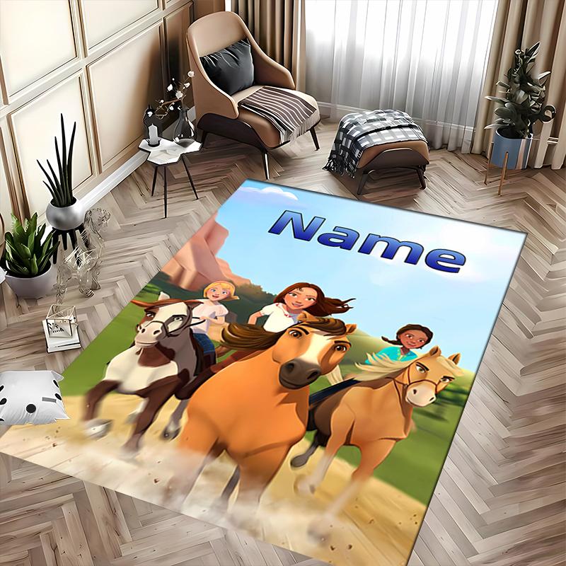 Custom personalization Spirit Riding Free Area Rug - Perfect For Kitchen, Bathroom,Laundry Room Decor Large Size Available,Gift All Seasons