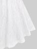 Rosegal Plus Size Valentine's Day Pointelle Hollow Out Heart Lace Trim Ruffles Bowknot Buttons Chains Panel Top