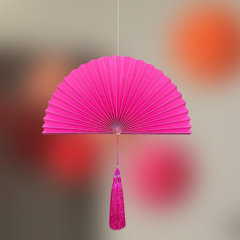 Wedding Décor Set: Honeycomb Balls, Folding Fans & Double Happiness Pendants for Groom's Room