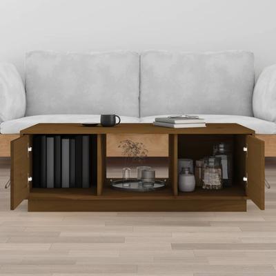 Coffee Table Honey Brown 100 X 50 X 35 Cm Solid Pine Wood