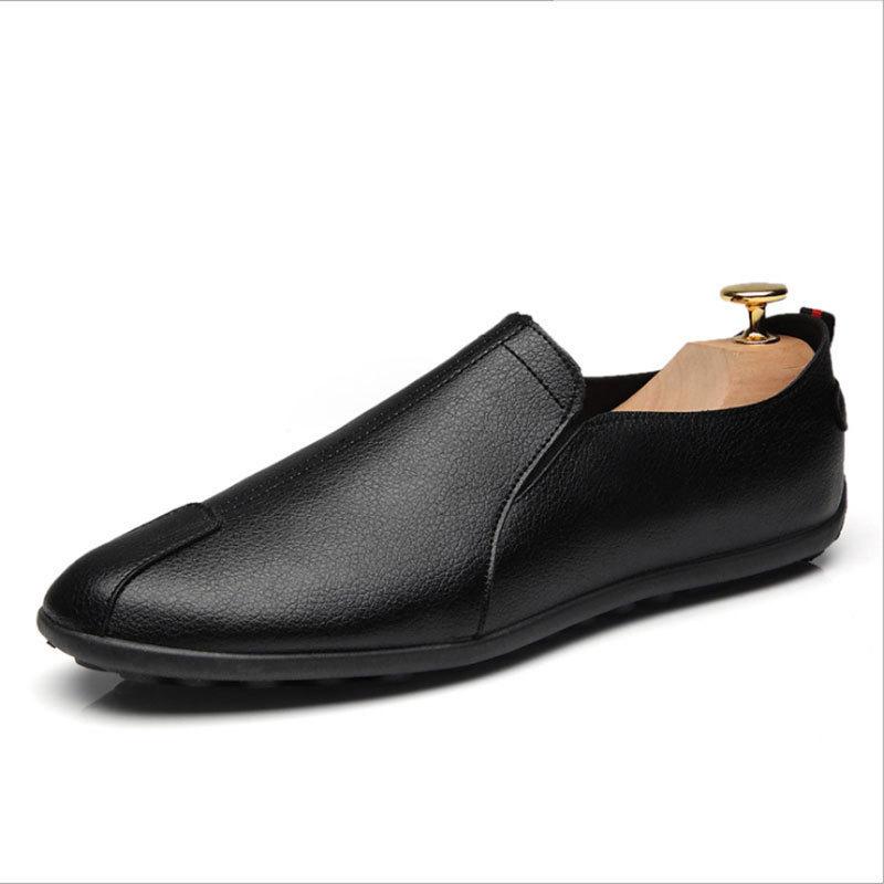 Foreign trade men's Doudou shoes autumn new fashion British pu surface trend men's shoes soft sole lazy one pedal