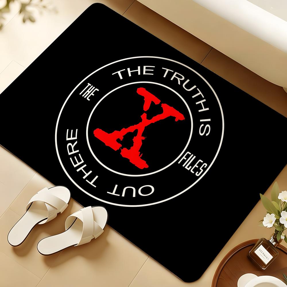 The X-Files I Want To Believe Floor Mat Soft Flannel Rug Non-Slip Absorbent Mat For Bathroom Bedroom Home Decor