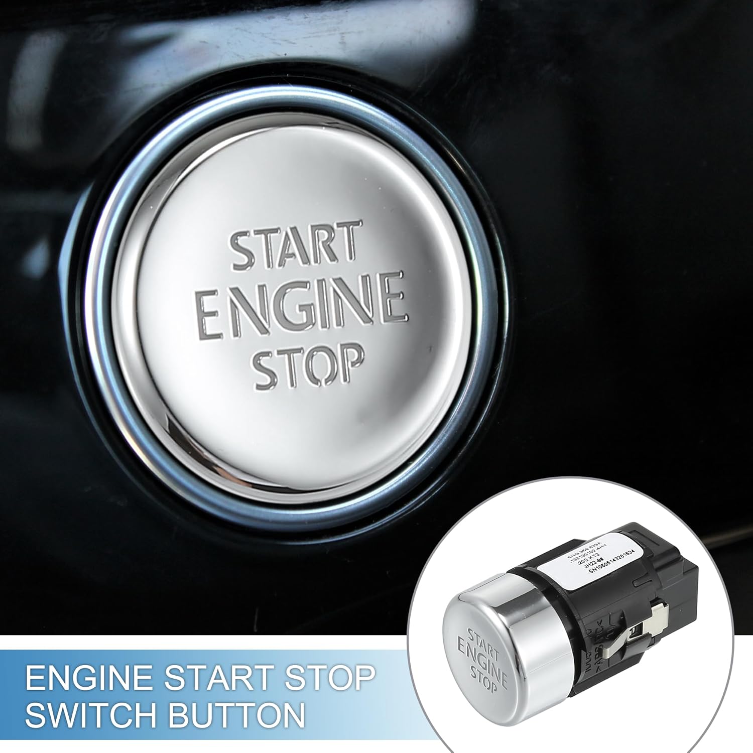 

Push Button Starter Switch No.5NG959839A Engine Start Stop Switch Button for Volkswagen Tiguan 2016-2024 Silver Tone