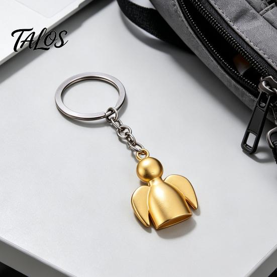 Schoolbag Decoration Accessories Alloy Angel Keychain for Backpacks, Shape Metal Car Anti Oxidation Key Chain Ring Pendant, Handbag Charm Pendant