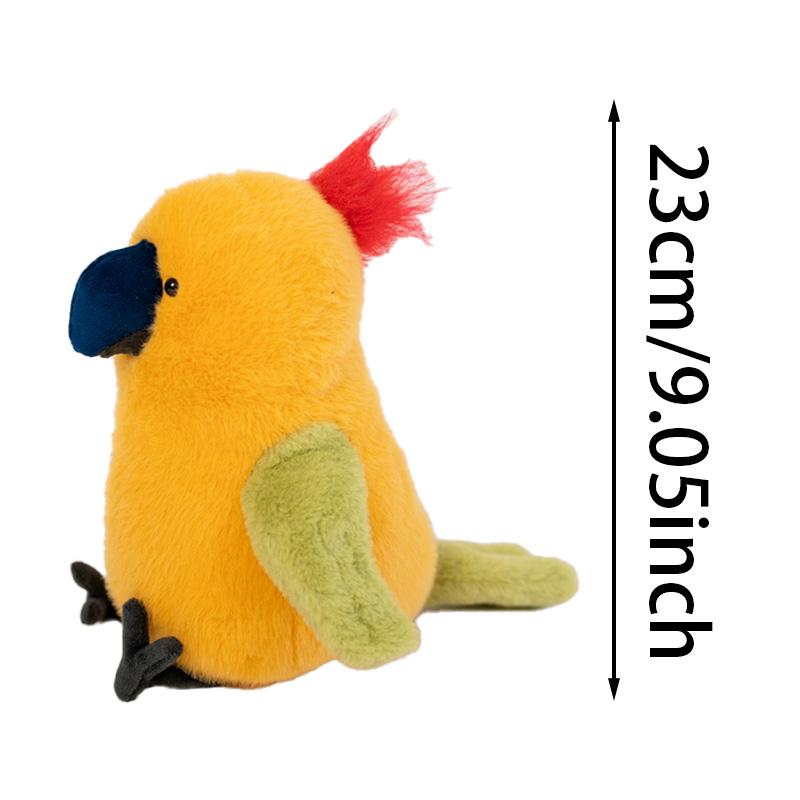 23cm Kawaii Parrot Plush Toys Cartoon Simulated Budgerigar Doll Soft Adorable Animal Sleeping Pillow Home Decor Stuffed Toy Gift