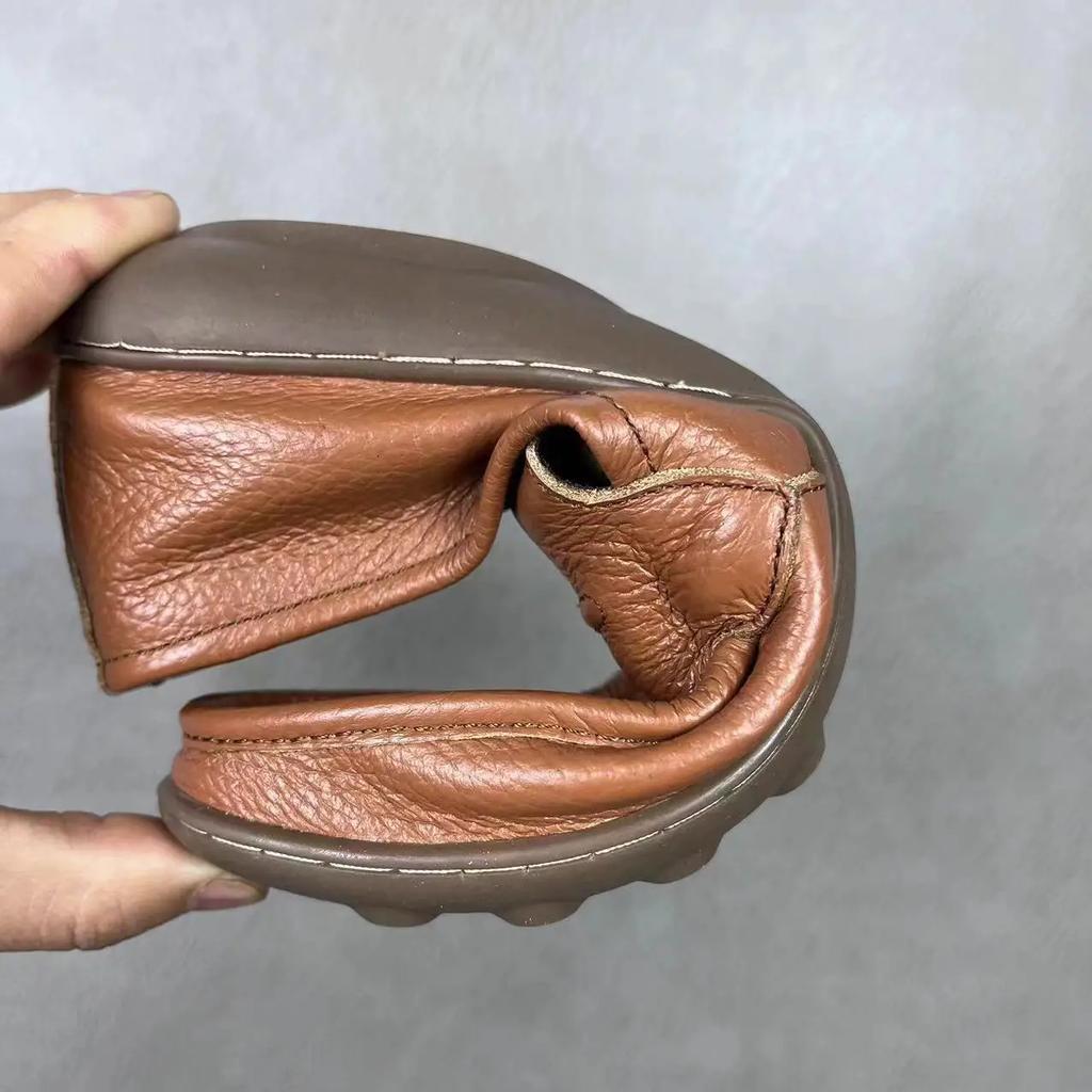 Mode Low-Top Runde Zehenpartie Herren Lederschuhe Rindsleder Slipper Arbeit Herren Freizeitschuh Schuhwerk Angebot Sommer Sale Neu In Sozial Designer Pu