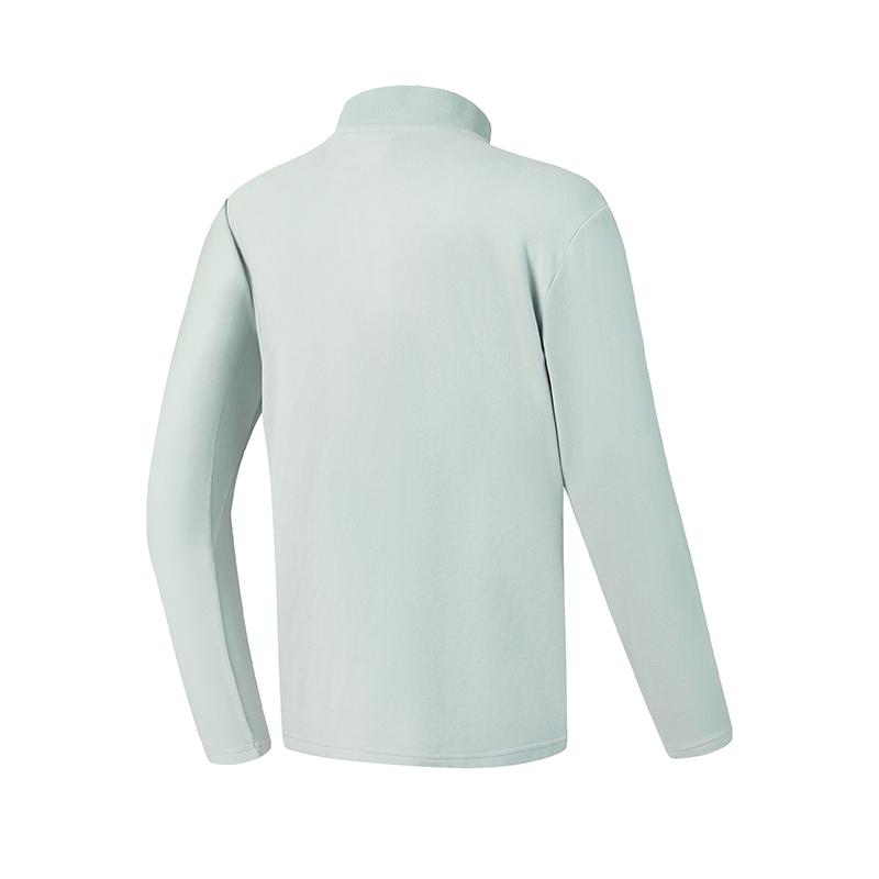 FILA Fleece Lined Warm Fashionable Simple Textured Sports Casual Golf Versatile Soft Comfortable Long Sleeve T-Shirt Men tops Gray A11M615218FGY