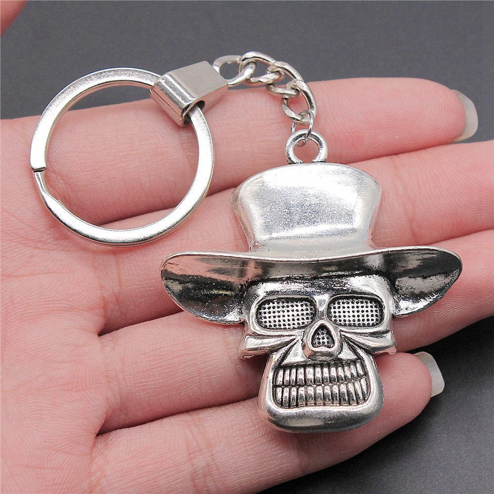 30mm Keychains Bat Cross Skull Vintage Jewelry Supplies QY006