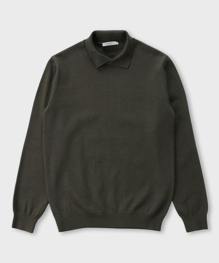 PANICALE Modal Collar Neck Cutout Polo Knit 4 Colors