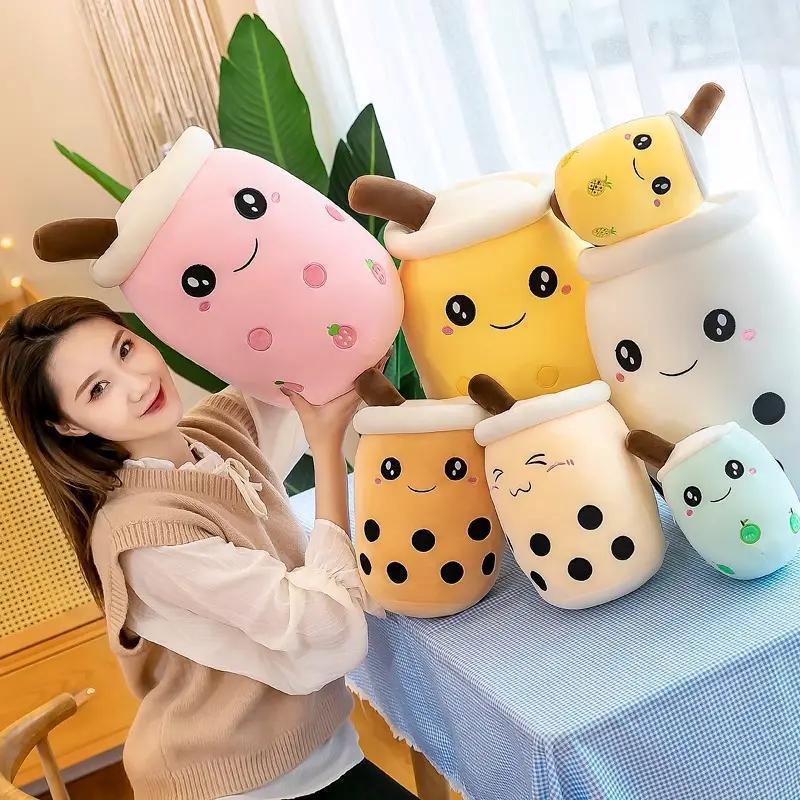 Adorable Bubble Tea Cup Plush Pillow – Soft Doll Toy for Girls